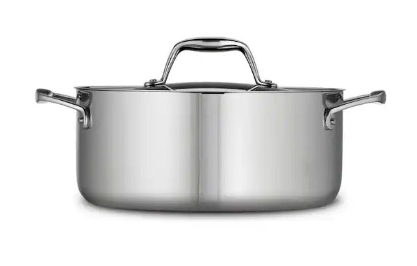 Signature Tri-Ply Clad 5 qt. Round Stainless Steel Dutch Oven with Lid