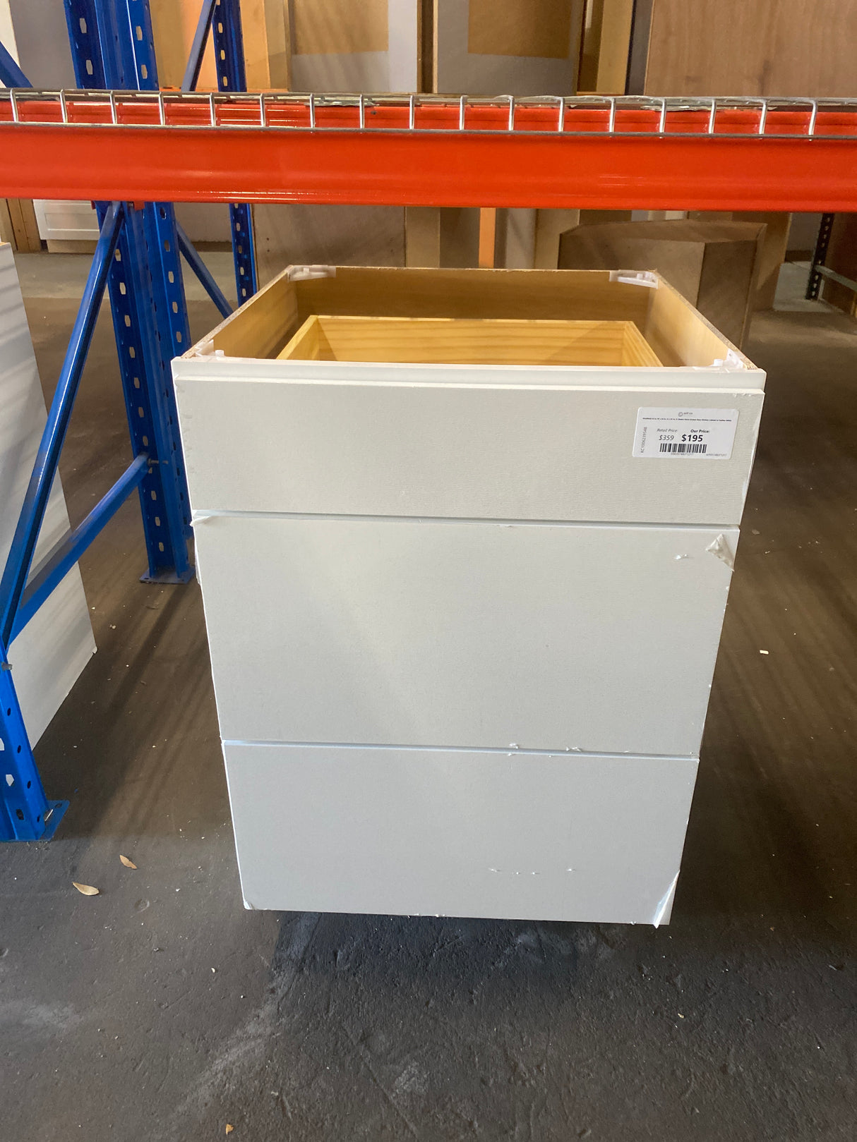 Westfield 24 in. W x 24 in. D x 35 in. H Shaker Stock Drawer Base Kitchen Cabinet in Feather White