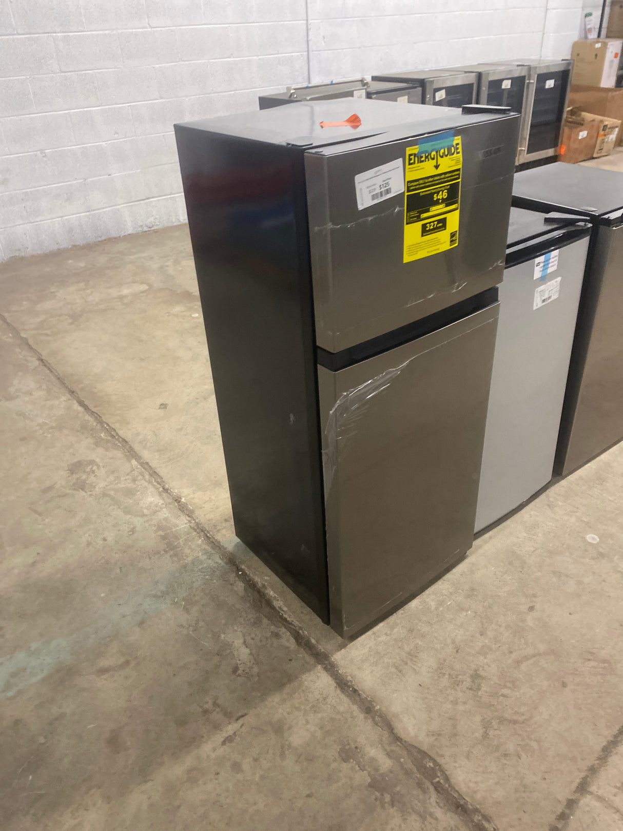 4.5 cu. ft. 2-Door Mini Refrigerator in Platinum Steel with Freezer