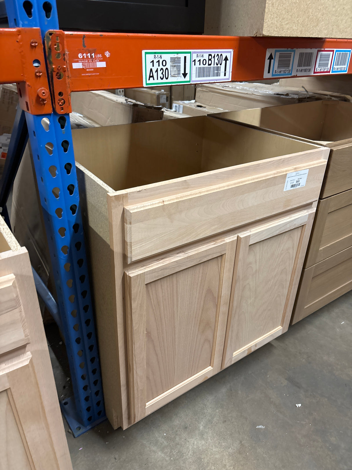 Hampton Assembled 30x34.5x24 in. Sink Base Cabinet in Unfinished Beech