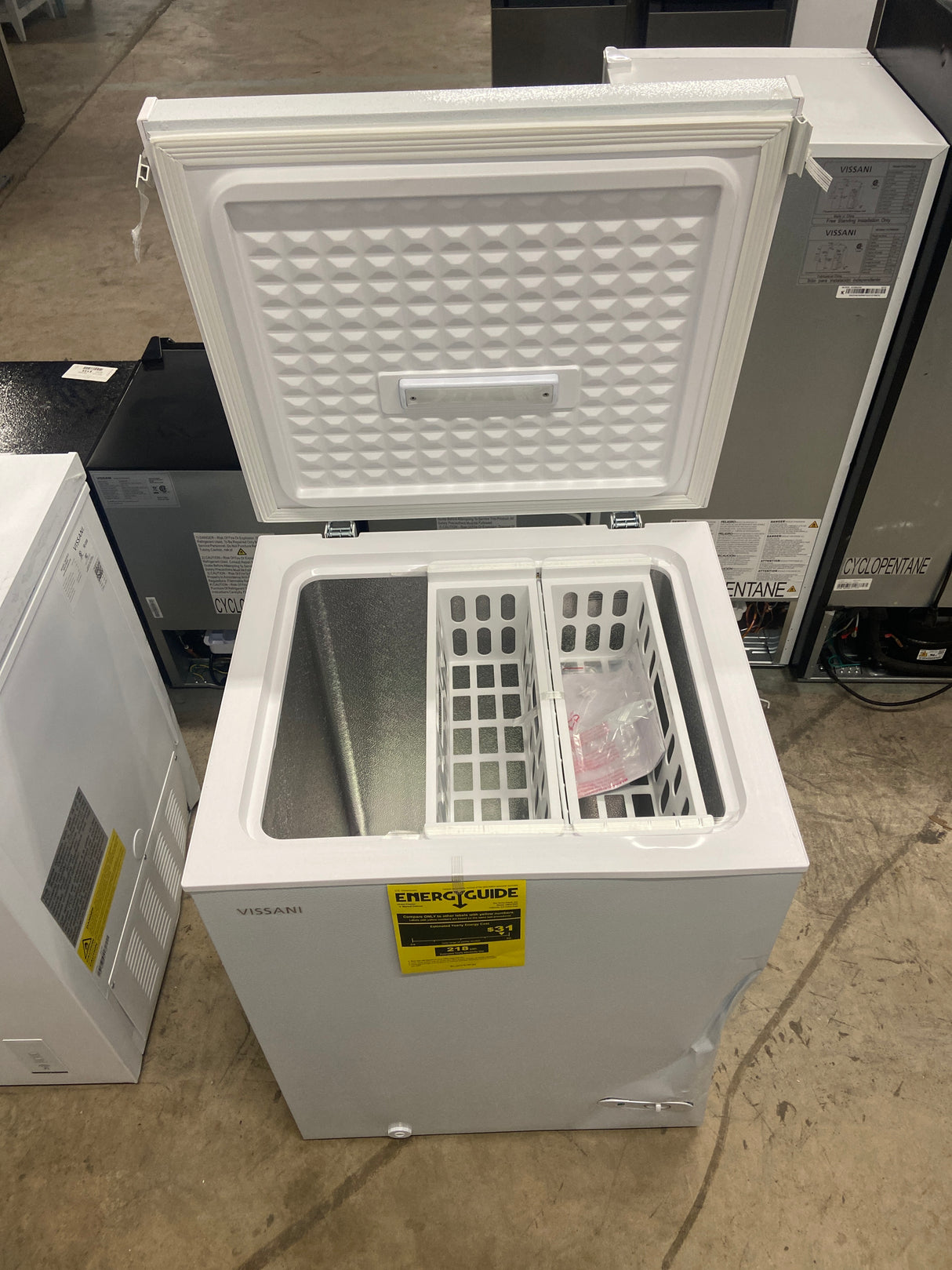 5.0 cu. ft. Manual Defrost Chest Freezer with LED Light in White Garage Ready