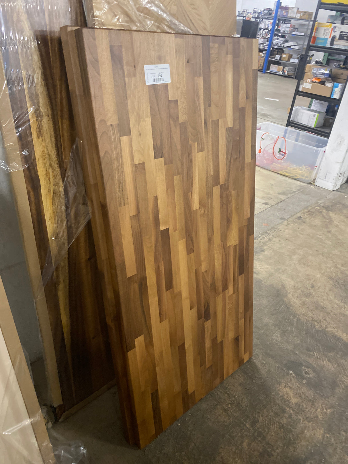 5 ft. L x 30 in. D Finished Engineered Walnut Butcher Block Desktop Countertop