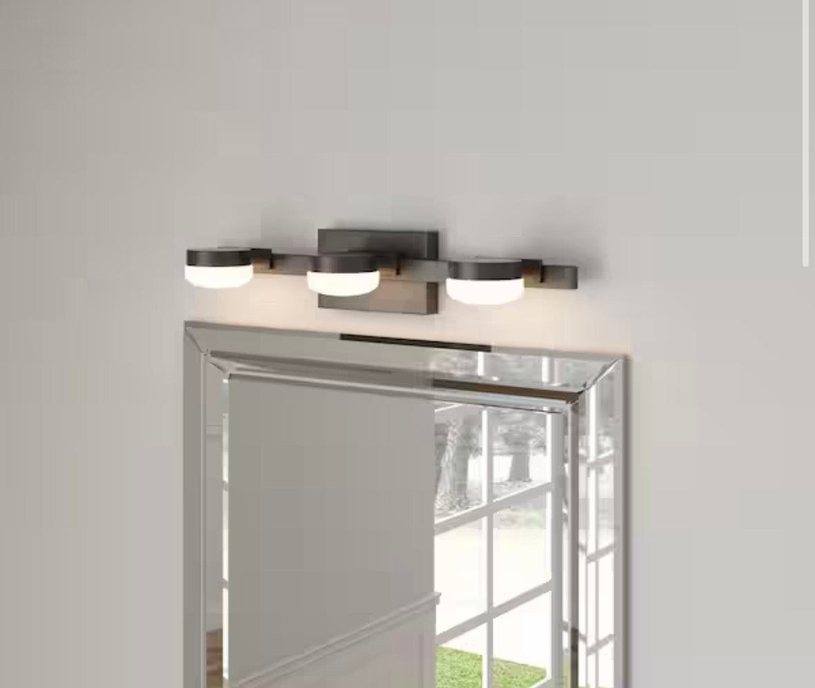 3-Light Oil Rubbed Bronze LED Bath Vanity Light