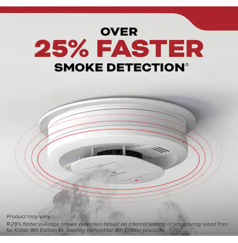 10-Year Hardwired Interconnected Smoke Detector with Photoelectric Sensor 21031556