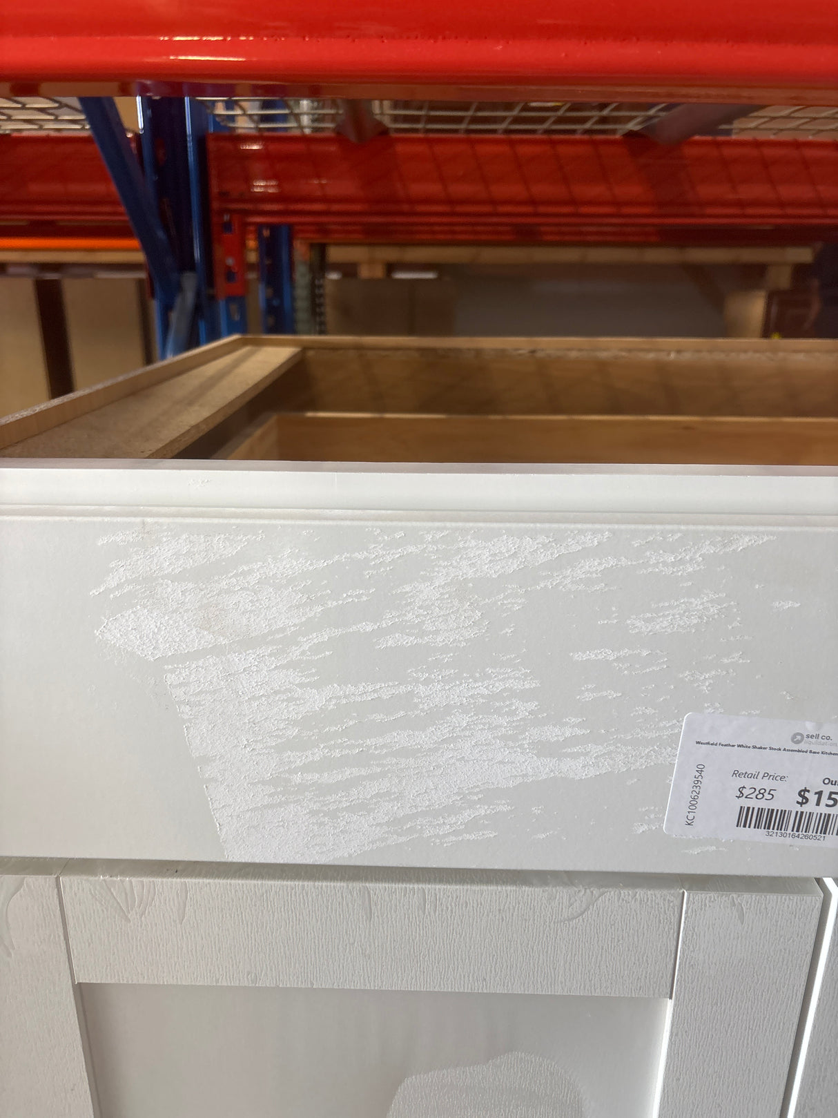 Westfield Feather White Shaker Stock Assembled Base Kitchen Cabinet (30 in. W x 23.75 in. D x 35 in. H)