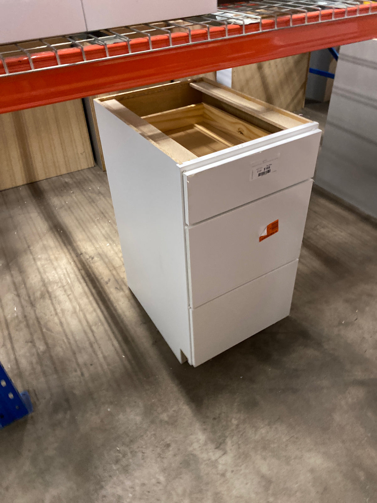 Westfield 18 in. W x 23.75 in. D x 35 in. H Shaker Stock Drawer Base Kitchen Cabinet in Feather White