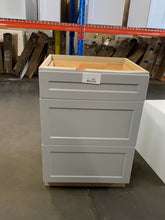 Load image into Gallery viewer, Designer Series Elgin Assembled 24x34.5x23.75 in. Drawer Base Kitchen Cabinet in Heron Gray
