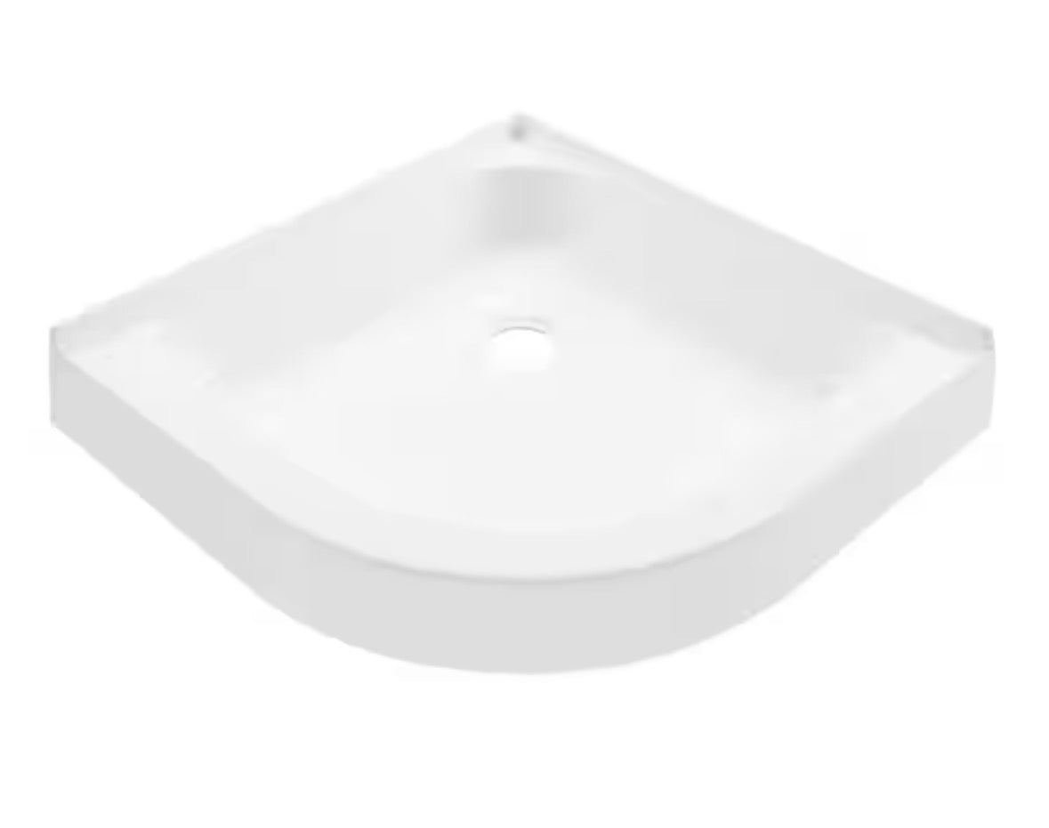 Voltaire 32 in. x 32 in. Single Threshold, Center Drain Shower Base in White