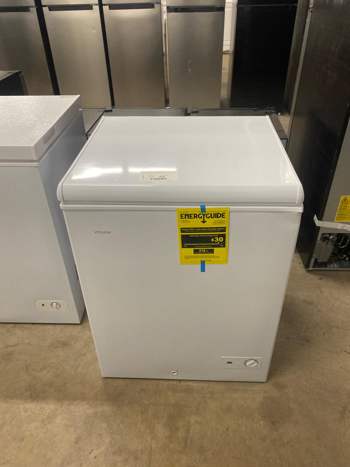5.0 cu. ft. Manual Defrost Chest Freezer with LED Light in White Garage Ready