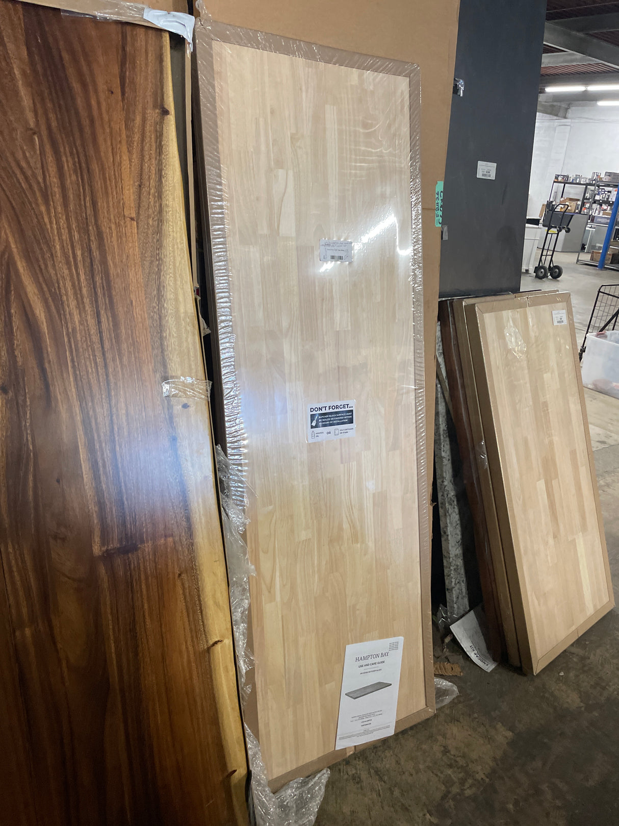 6 ft. L x 25 in. D Unfinished Hevea Solid Wood Butcher Block Countertop With Square Edge