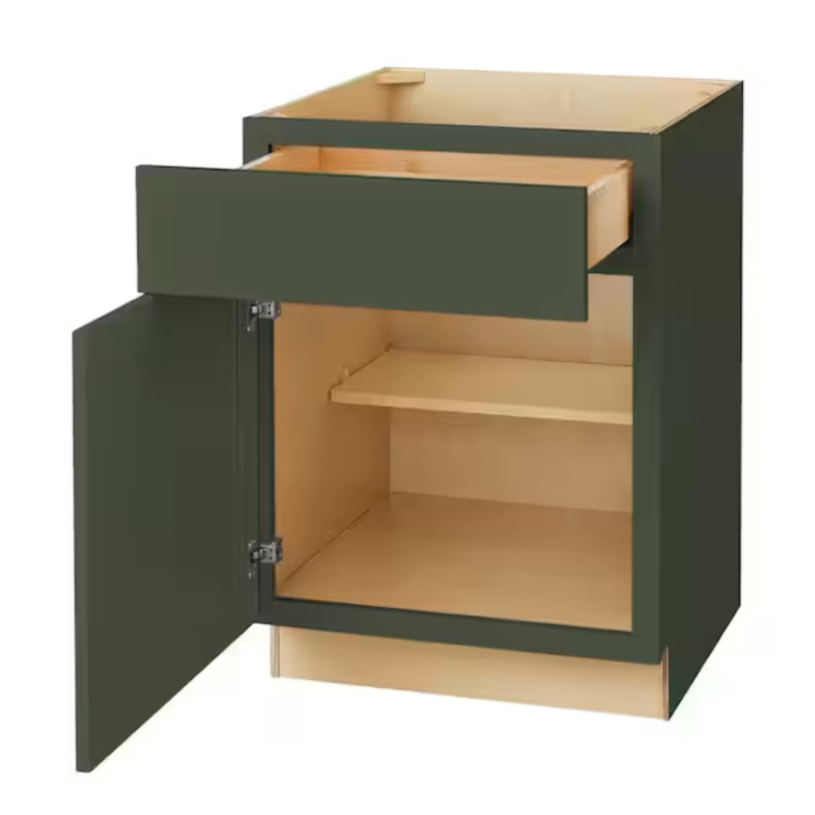 Avondale 24 in. W x 24 in. D x 34.5 in. H Ready to Assemble Plywood Shaker Base Kitchen Cabinet in Fern Green