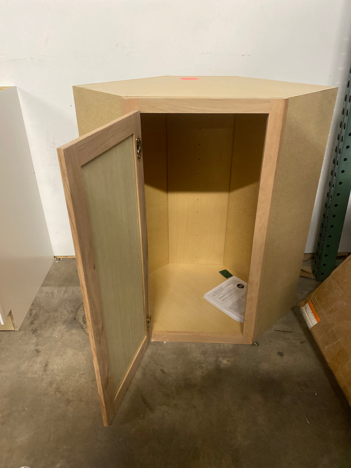 Hampton Assembled 24x36x12 in. Wall Diagonal Cabinet in Unfinished Beech