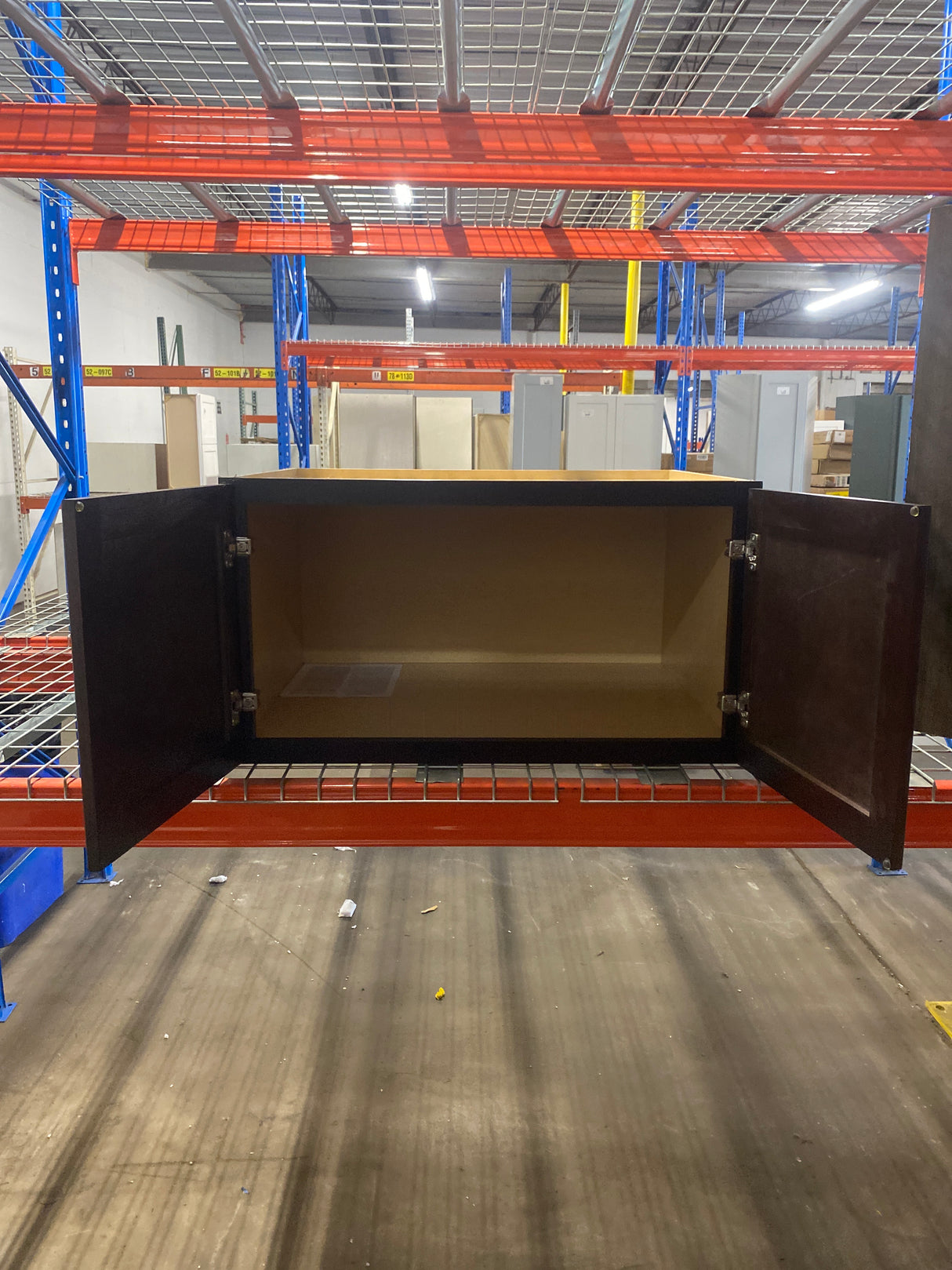 Shaker 33 in. W x 24 in. D x 18 in. H Assembled Deep Wall Bridge Cabinet in Java