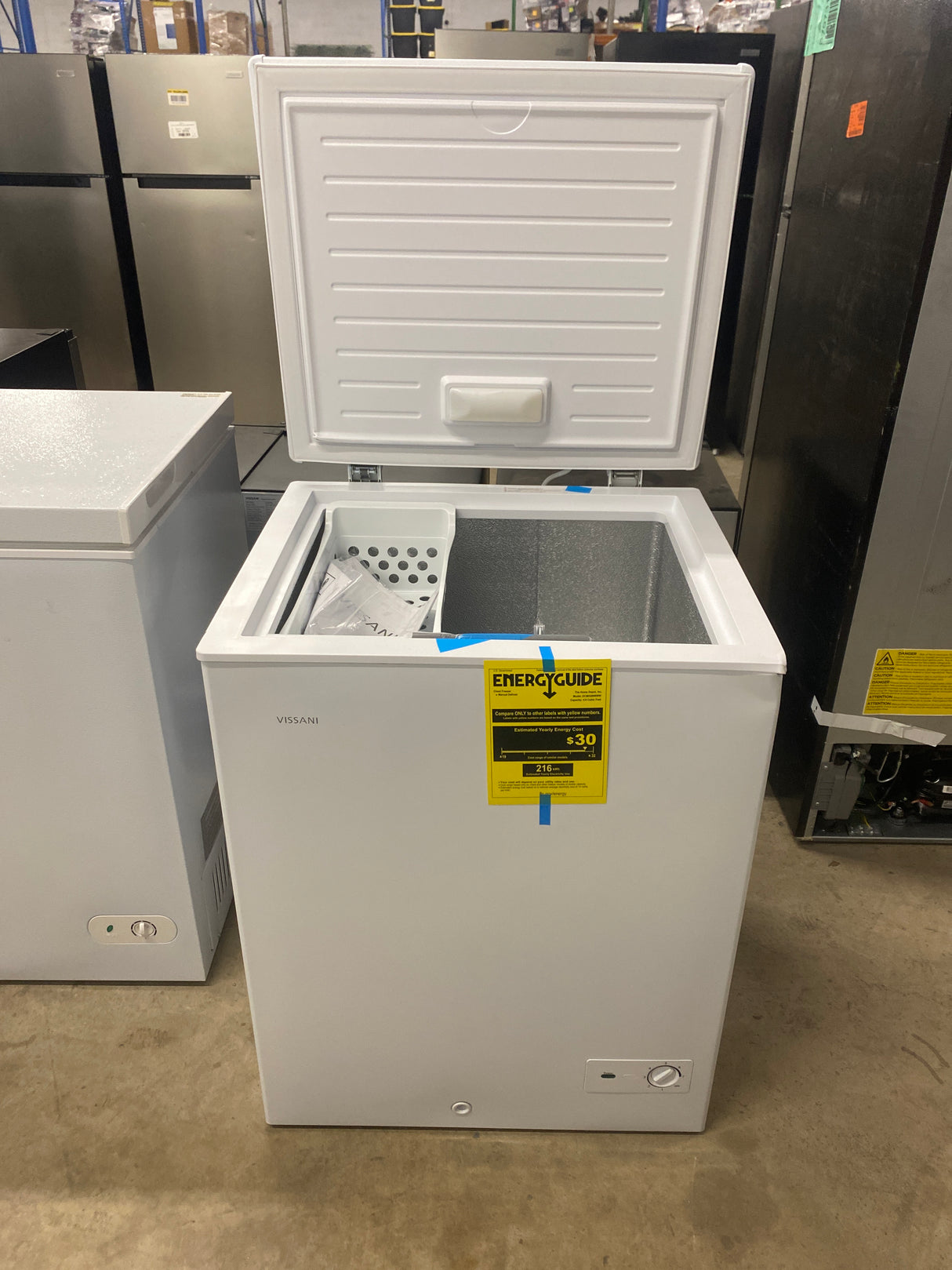 5.0 cu. ft. Manual Defrost Chest Freezer with LED Light in White Garage Ready