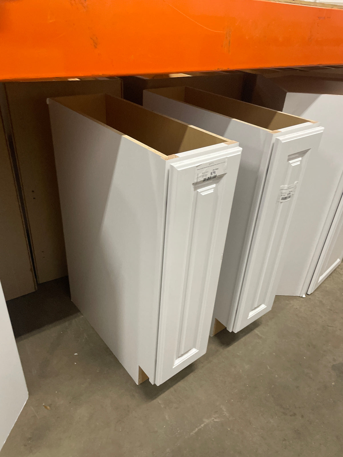 Hampton Satin White Raised Panel Stock Assembled Base Kitchen Cabinet (9 in. x 34.5 in. x 24 in.)