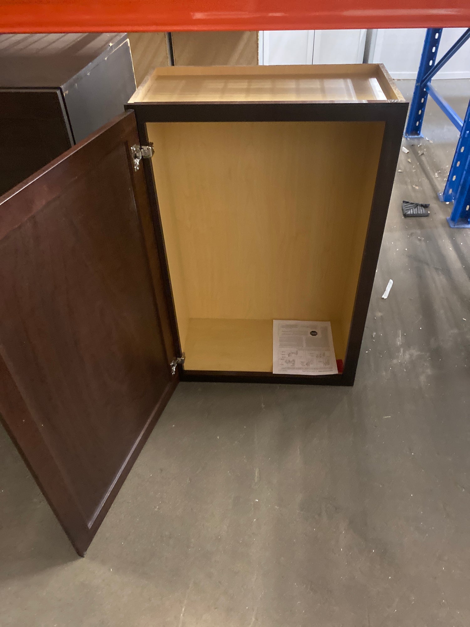 Shaker 24 in. W x 12 in. D x 36 in. H Assembled Wall Kitchen Cabinet in Java