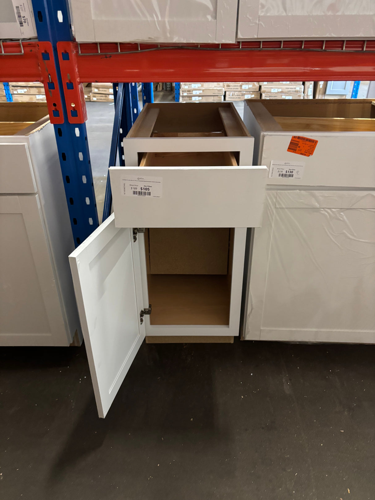 Courtland 15 in. W x 24 in. D x 34.5 in. H Assembled Shaker Base Kitchen Cabinet in Polar White