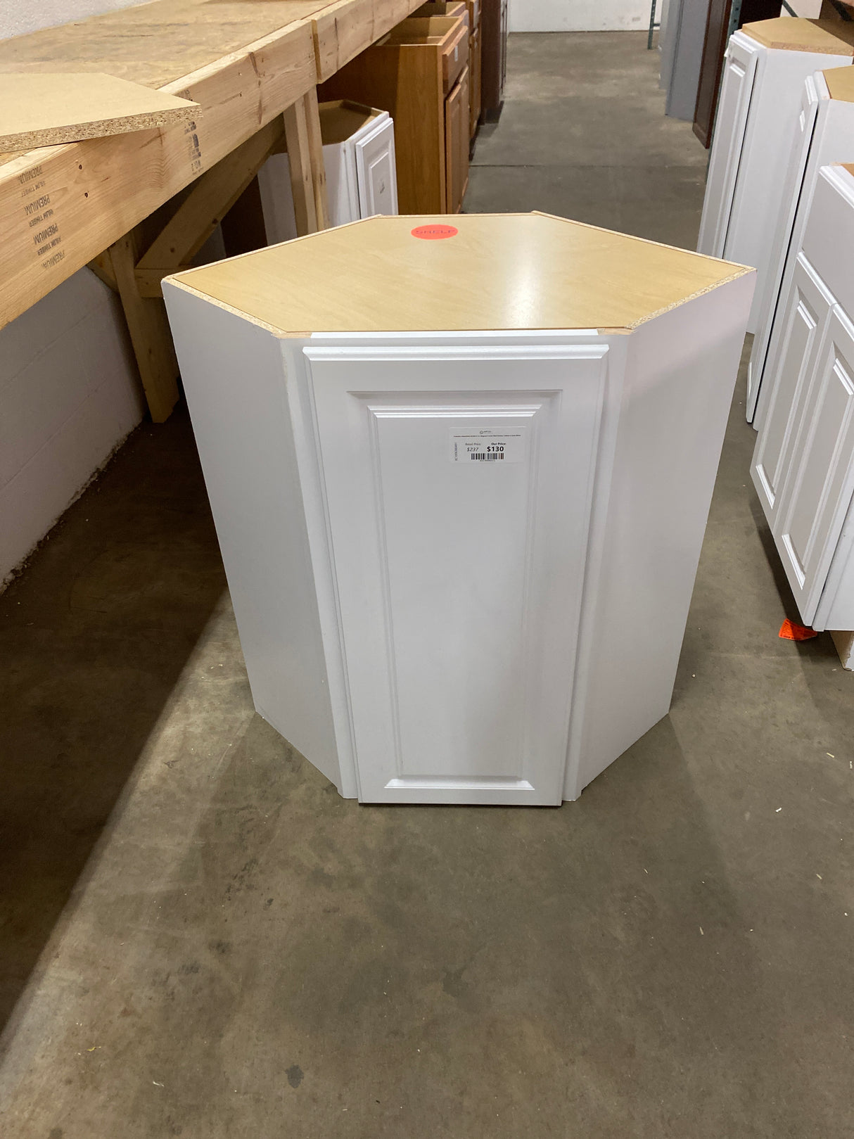 Hampton Assembled 24x36x12 in. Diagonal Corner Wall Kitchen Cabinet in Satin White