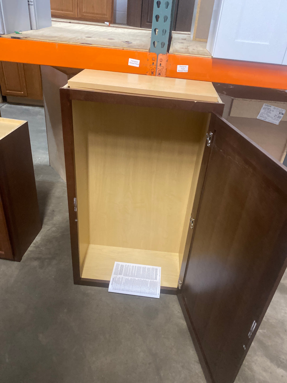 Hampton 24 in. W x 12 in. D x 42 in. H Assembled Wall Kitchen Cabinet in Cognac