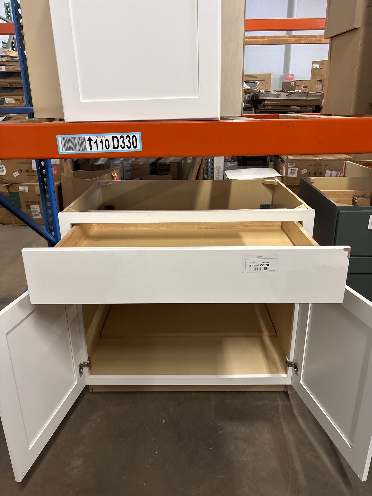 Avondale Shaker Alpine White Ready to Assemble Plywood 36 in Base Kitchen Cabinet (36 in W x 34.5 in H x 24 in D)