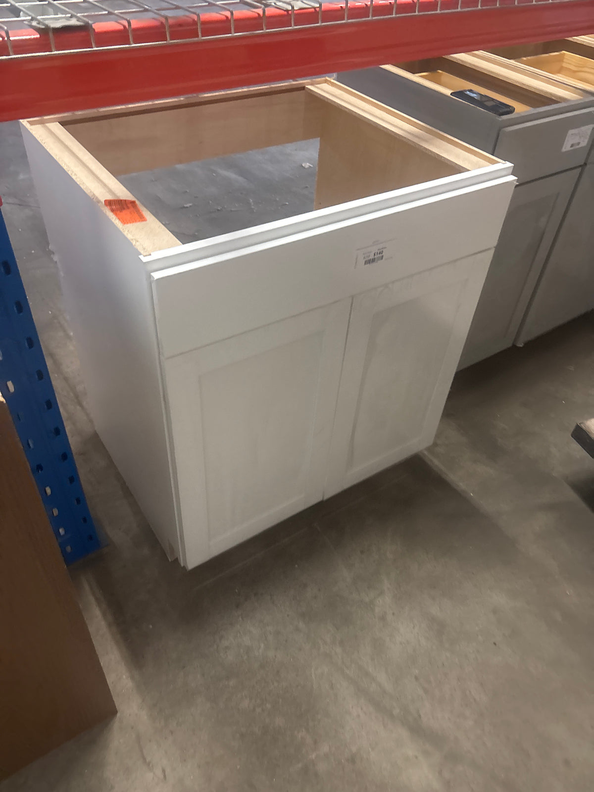 Westfield Feather White Shaker Stock Sink Base Kitchen Cabinet (30 in. W x 23.75 in. D x 35 in. H)