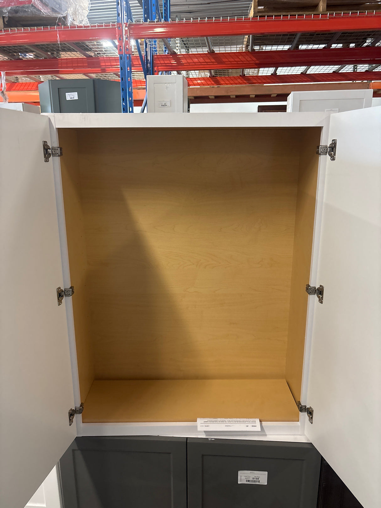 Shaker 33 in. W x 12 in. D x 42 in. H Assembled Wall Cabinet in Satin White