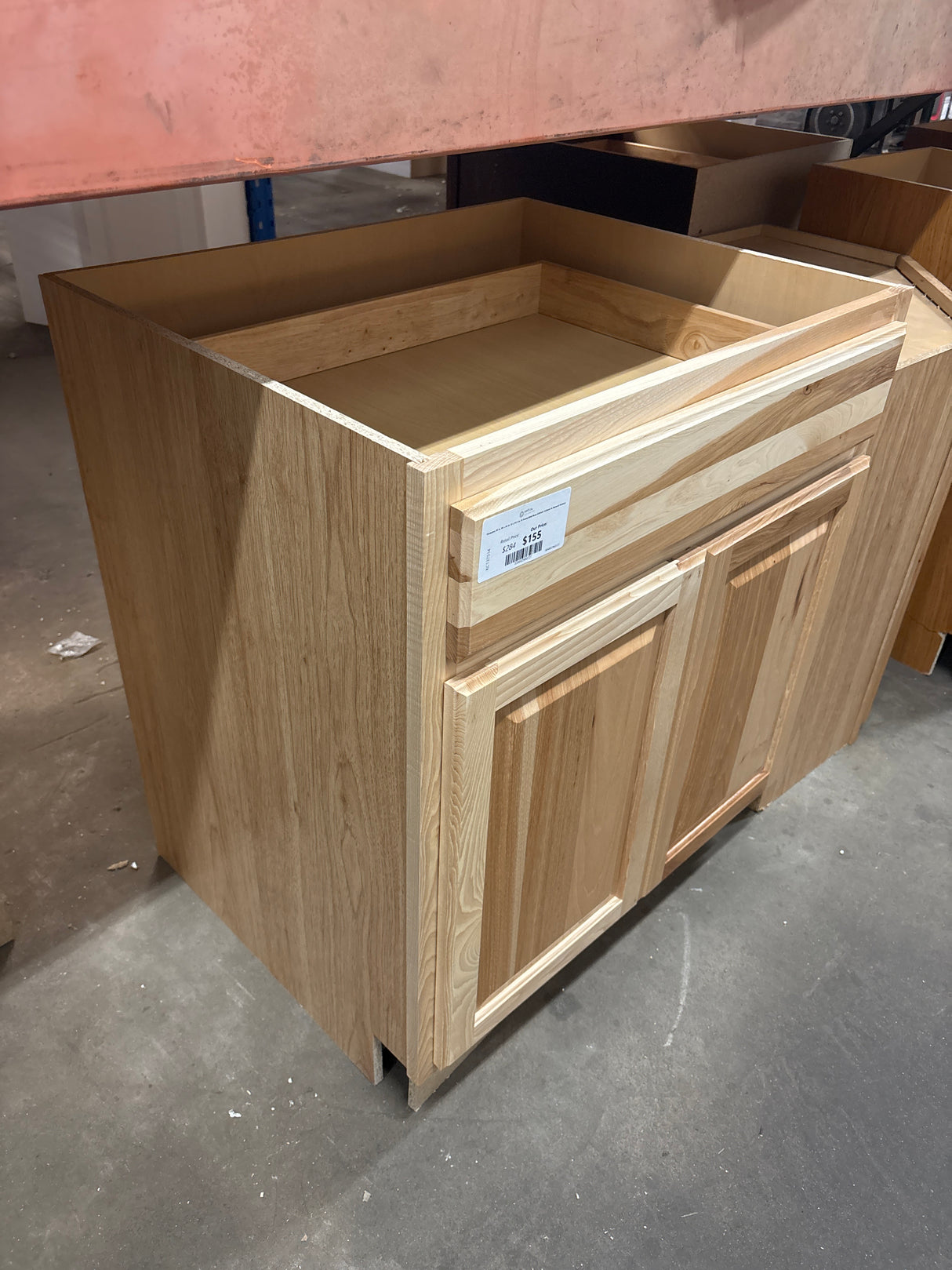 Hampton 30 in. W x 24 in. D x 34.5 in. H Assembled Base Kitchen Cabinet in Natural Hickory