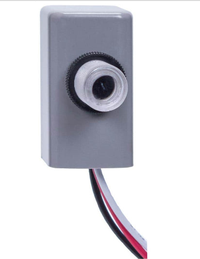 NIGHTFOX 1,000-Watt LED/Incandescent Button Electronic Photocontrol, Gray