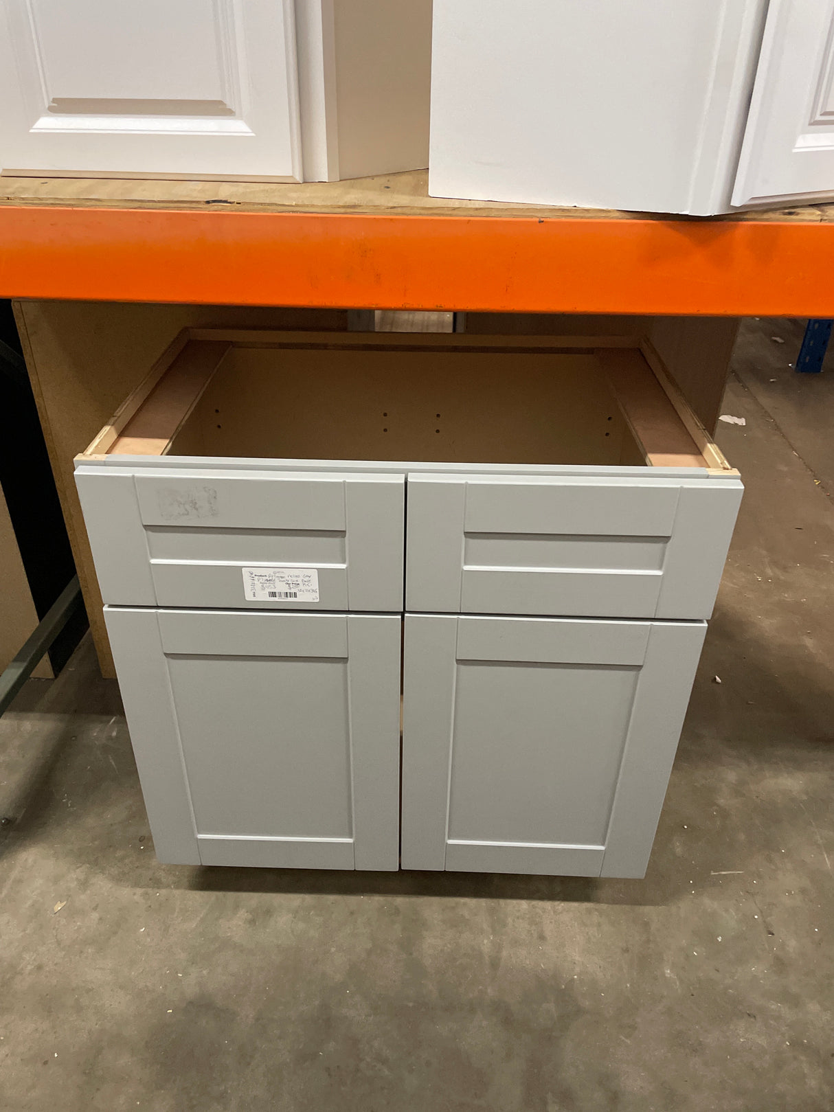 Arlington Veiled Gray Plywood Shaker Assembled Vanity Sink Base Kitchen Cabinet Sft Cls 30 in. W x 21 in. D x 34.5 in. H