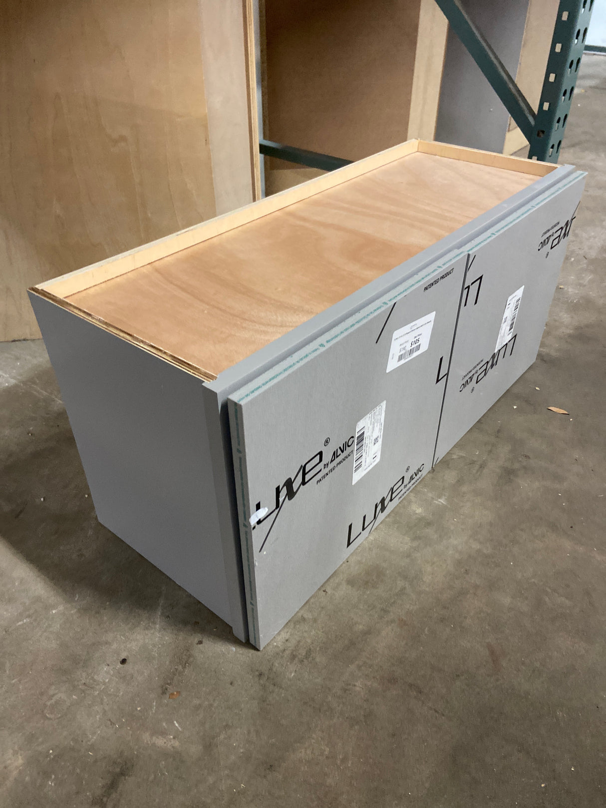 33 W x 15 H x 12 D Plywood Kitchen Cabinet Wall in Gris Metallic