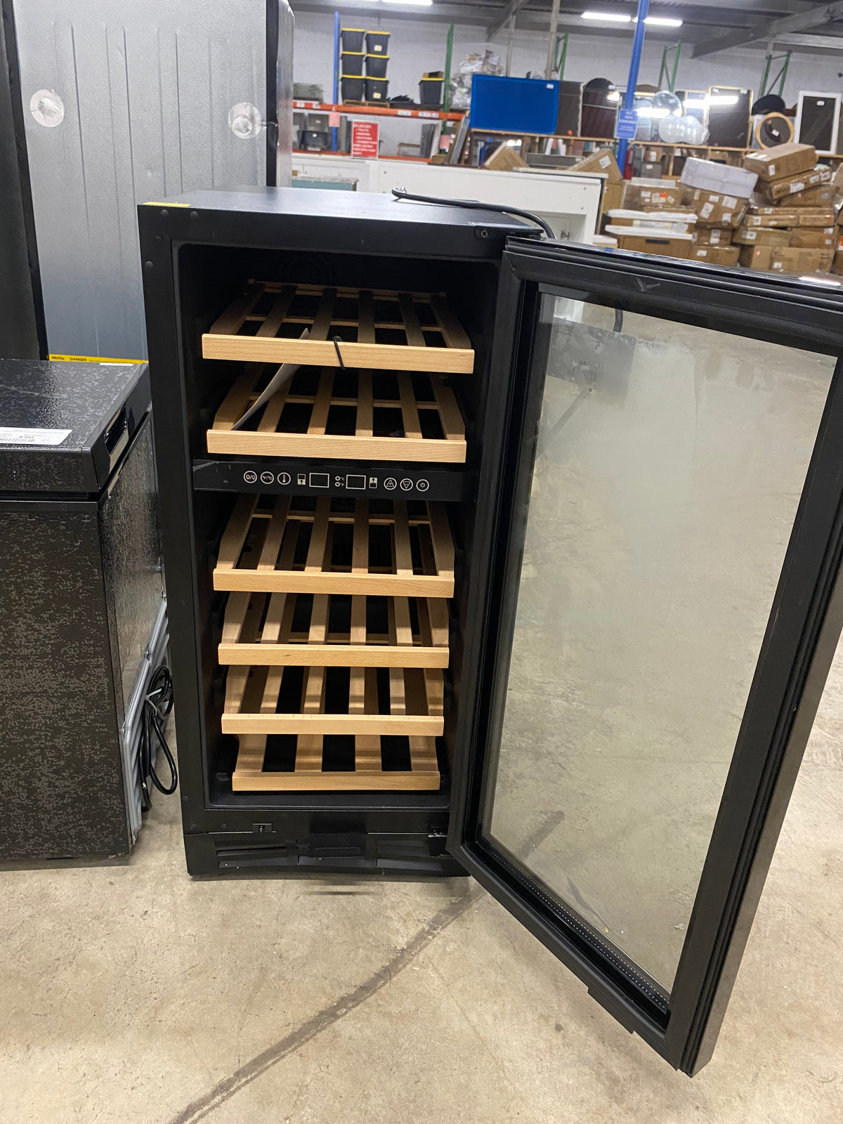 15 in. Dual Zone 30-Bottle Undercounter/ Freestanding Wine Cooler in Black
