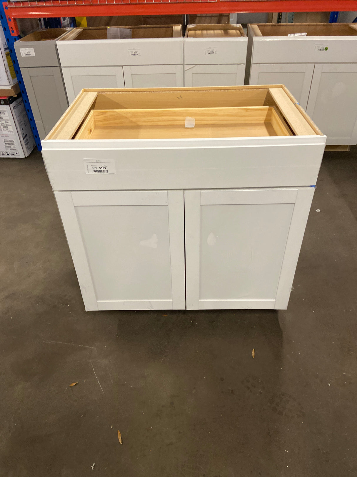 Westfield Feather White Shaker Stock Assembled Base Kitchen Cabinet (36 in. W x 23.75 in. D x 35 in. H)