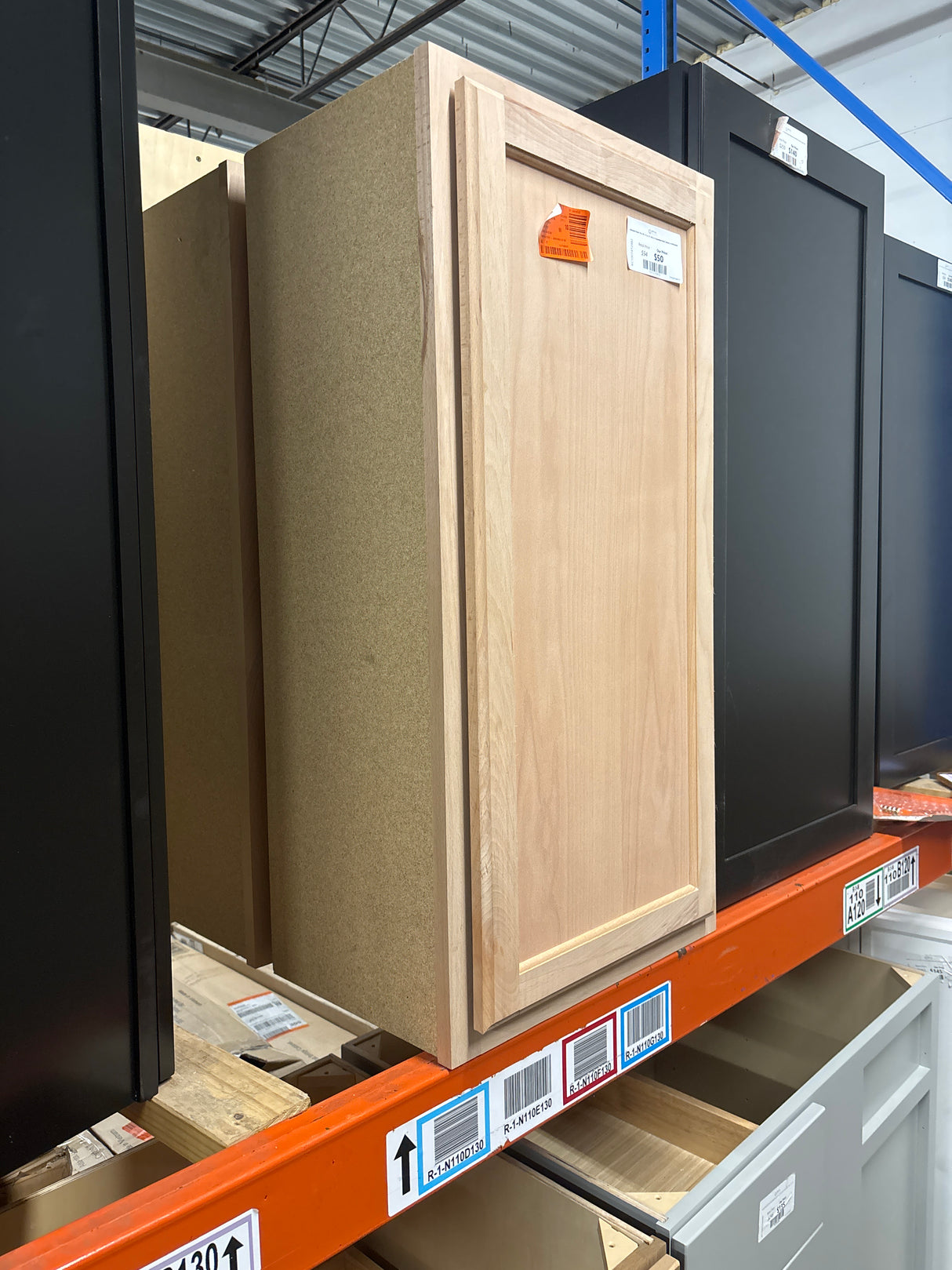 Recessed Panel 18 in. W x 12 in. D x 36 in. H Assembled Wall Cabinet in Unfinished