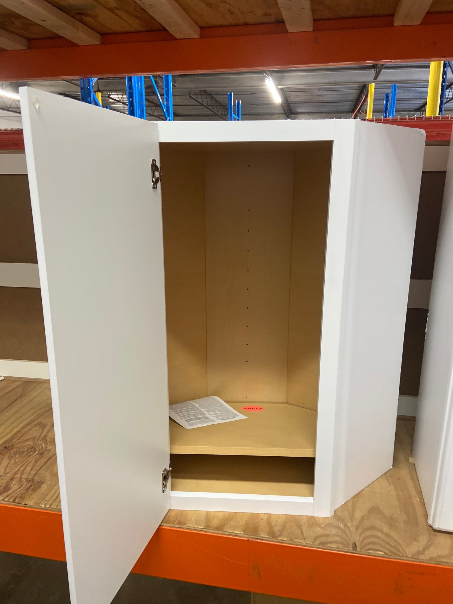 Hampton Assembled 24x36x12 in. Diagonal Corner Wall Kitchen Cabinet in Satin White