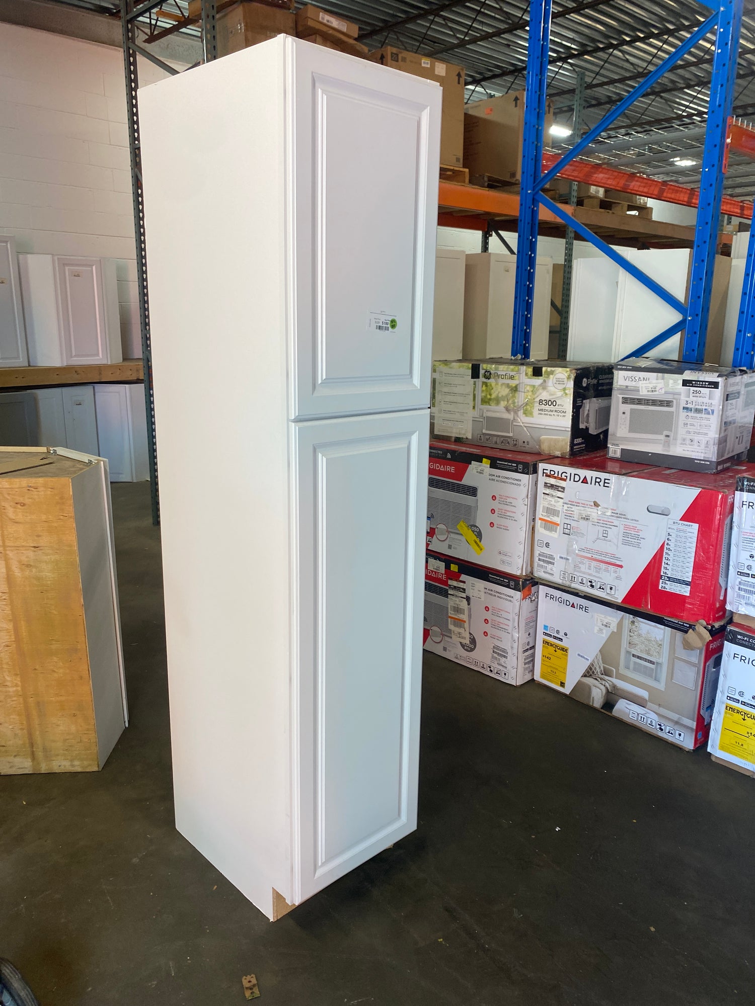 Hampton 18 in. W x 24 in. D x 84 H Assembled Pantry Kitchen Cabinet in Satin White