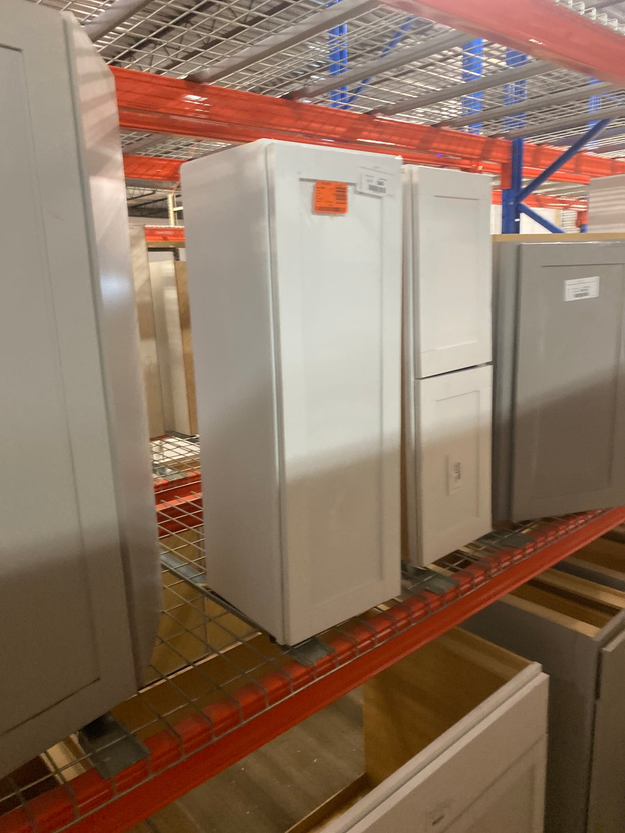 Courtland Polar White Finish Laminate Shaker Stock Assembled Wall Kitchen Cabinet 12 in. x 36 in. x 12 in.