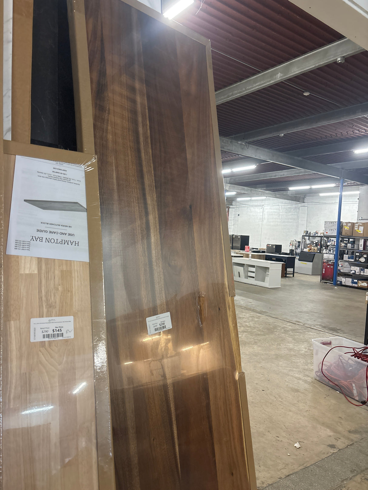 8 ft. L x 25 in. D Finished Saman Solid Wood Butcher Block Countertop in with Live Edge