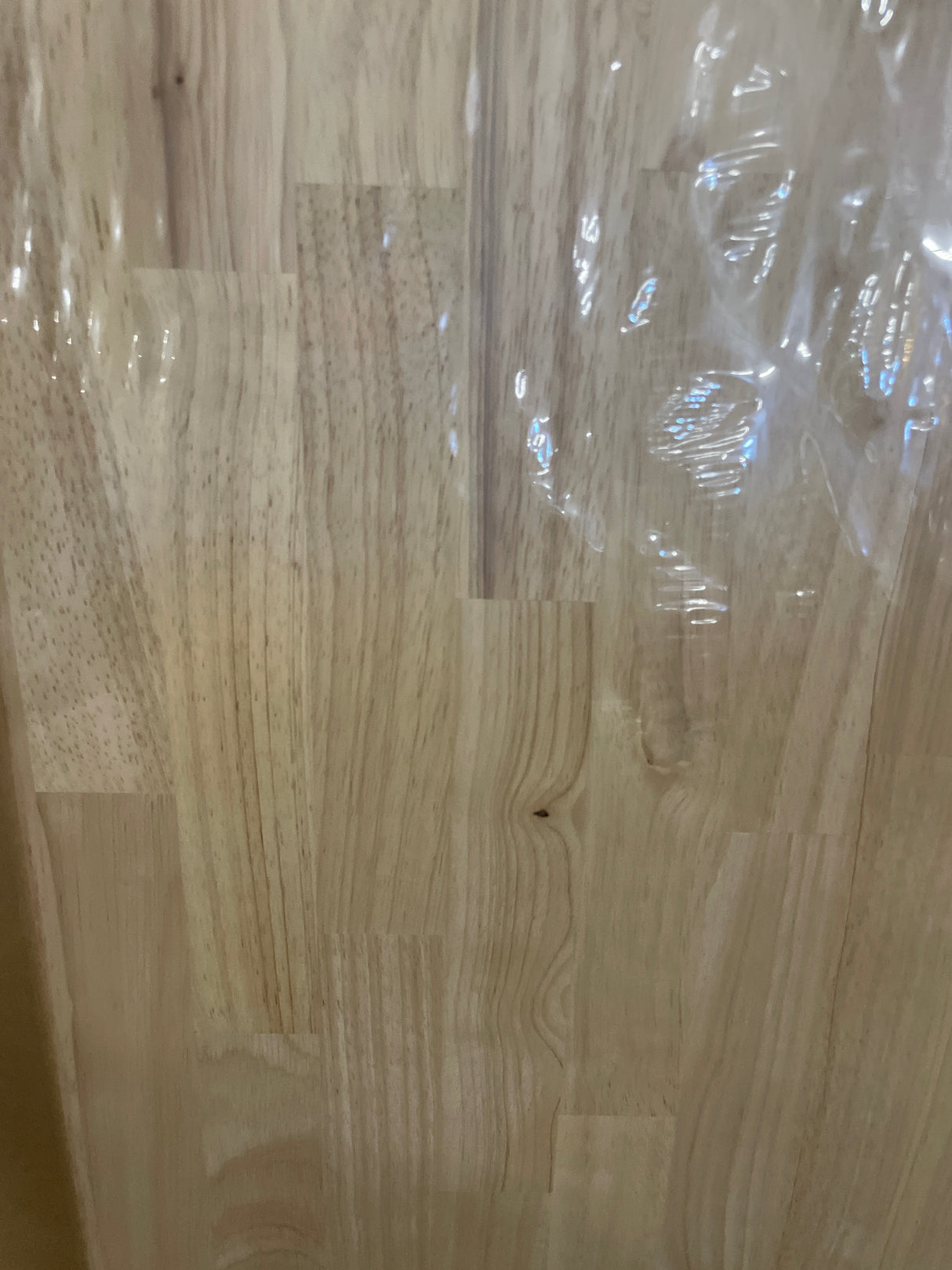 4 ft. L x 25 in. D Unfinished Hevea Solid Wood Butcher Block Countertop With Square Edge