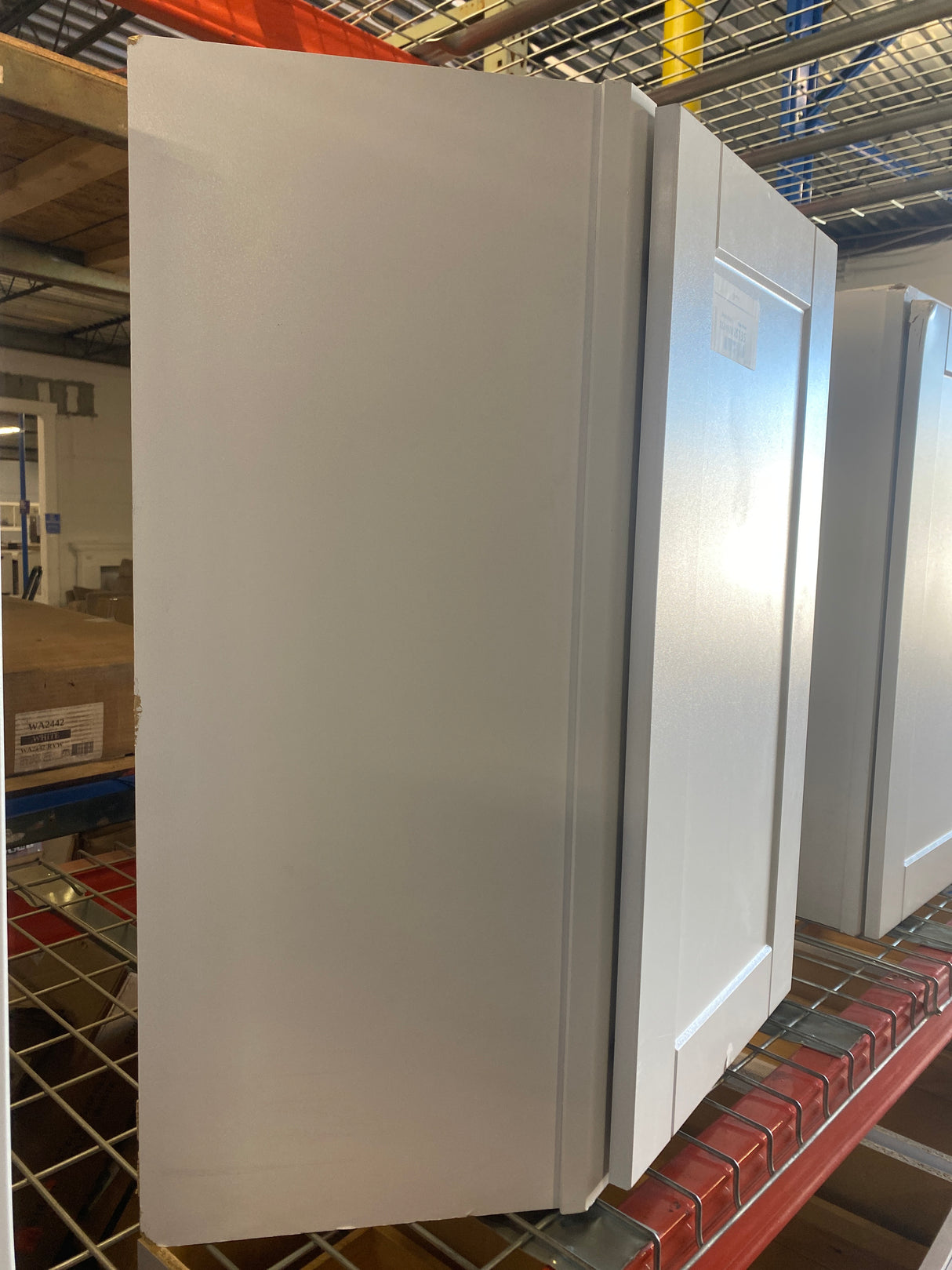 Shaker Satin White Stock Assembled Diagonal Corner Wall Kitchen Cabinet (24 in. x 30 in. x 12 in.)