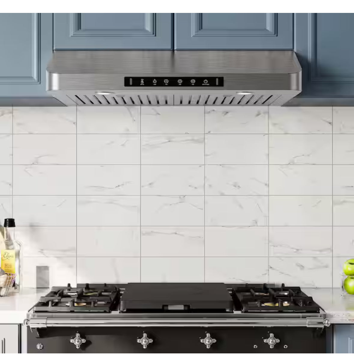 42 in. 900 CFM Ducted Under Cabinet Range Hood in Stainless Steel with 3 -Way Venting and Removable LED