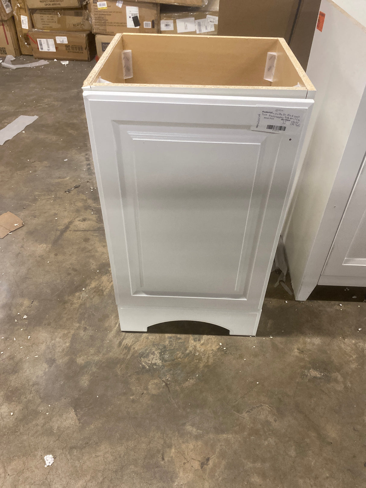 19 in. W x 18 in. D x 34 in. H Single Sink Freestanding Bath Vanity in White (No Top)