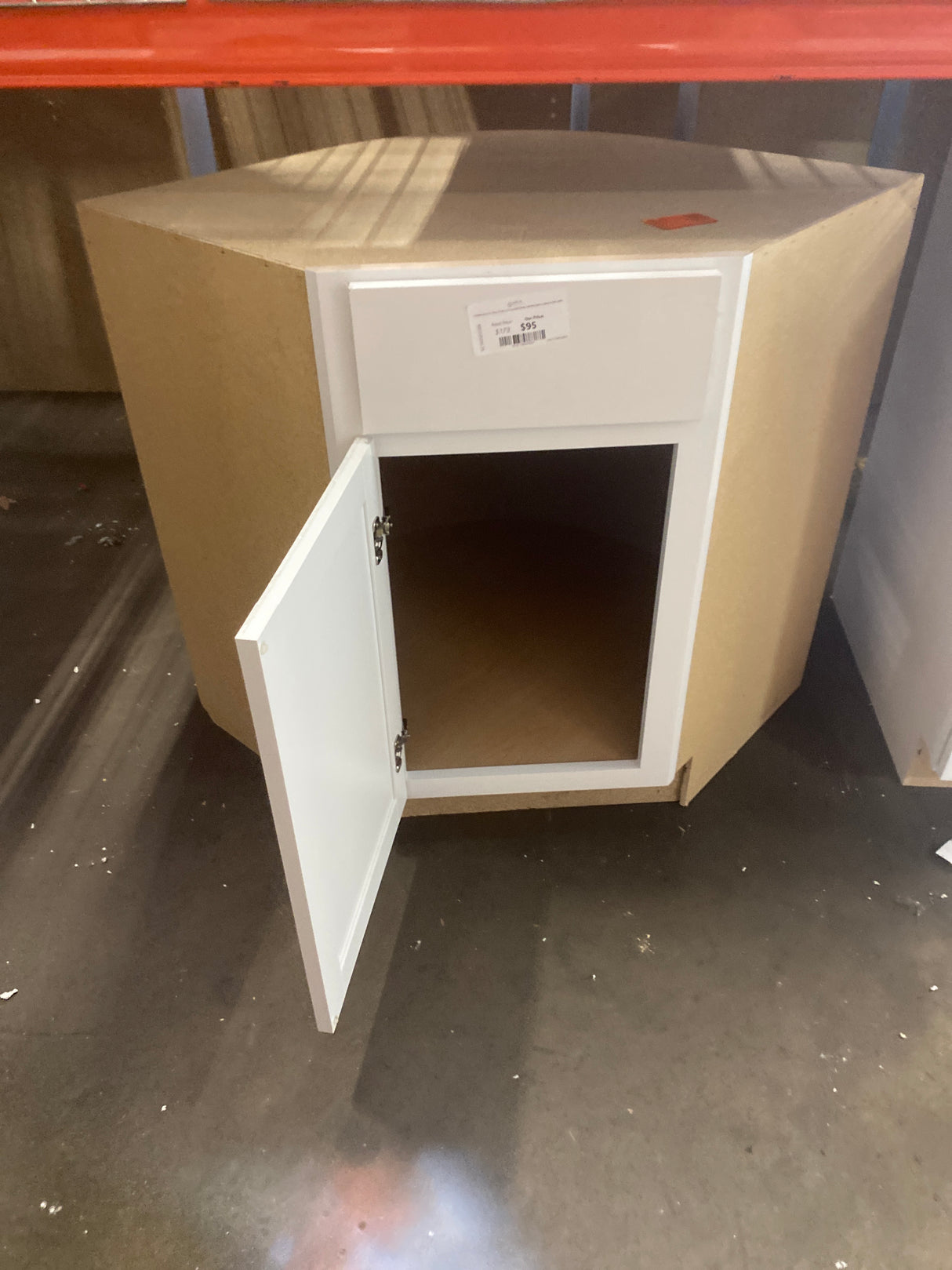 Courtland 36 in. W x 36 in. D x 34.5 in. H Assembled Shaker Sink Base Kitchen Cabinet in Polar White