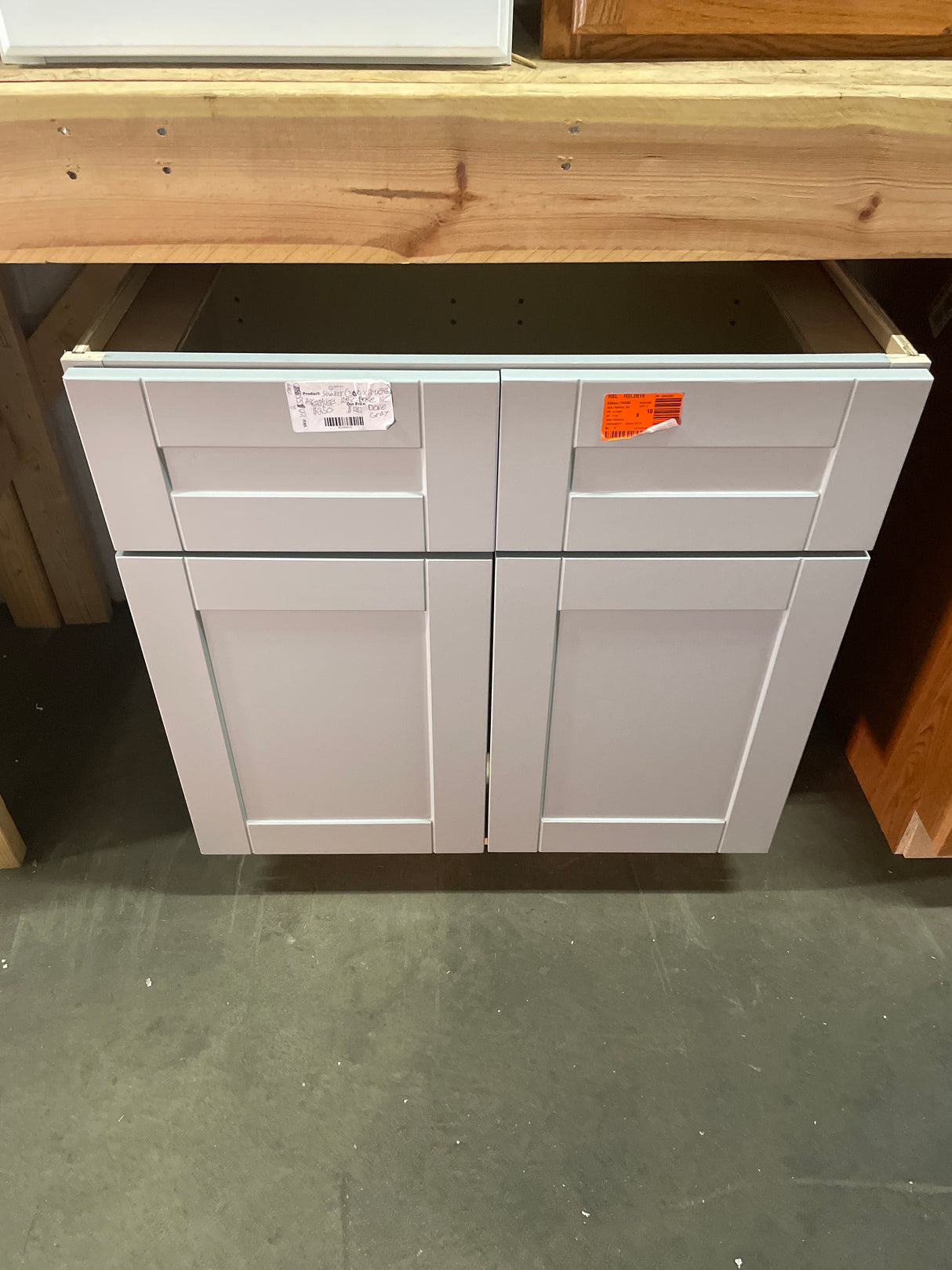 Shaker 30 in. W x 24 in. D x 34.5 in. H Assembled Sink Base Kitchen Cabinet in Dove Gray