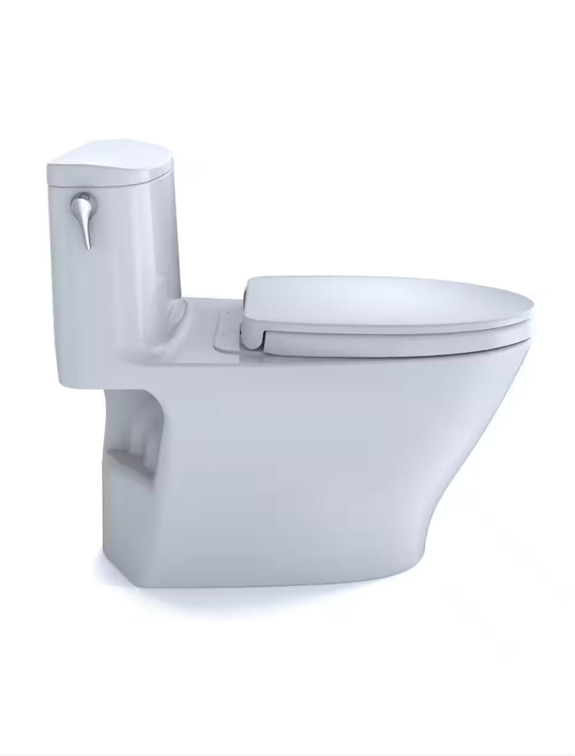 Nexus 1-Piece 1.28 GPF Single Flush Elongated ADA Comfort Height Toilet with CEFIONTECT in Cotton White