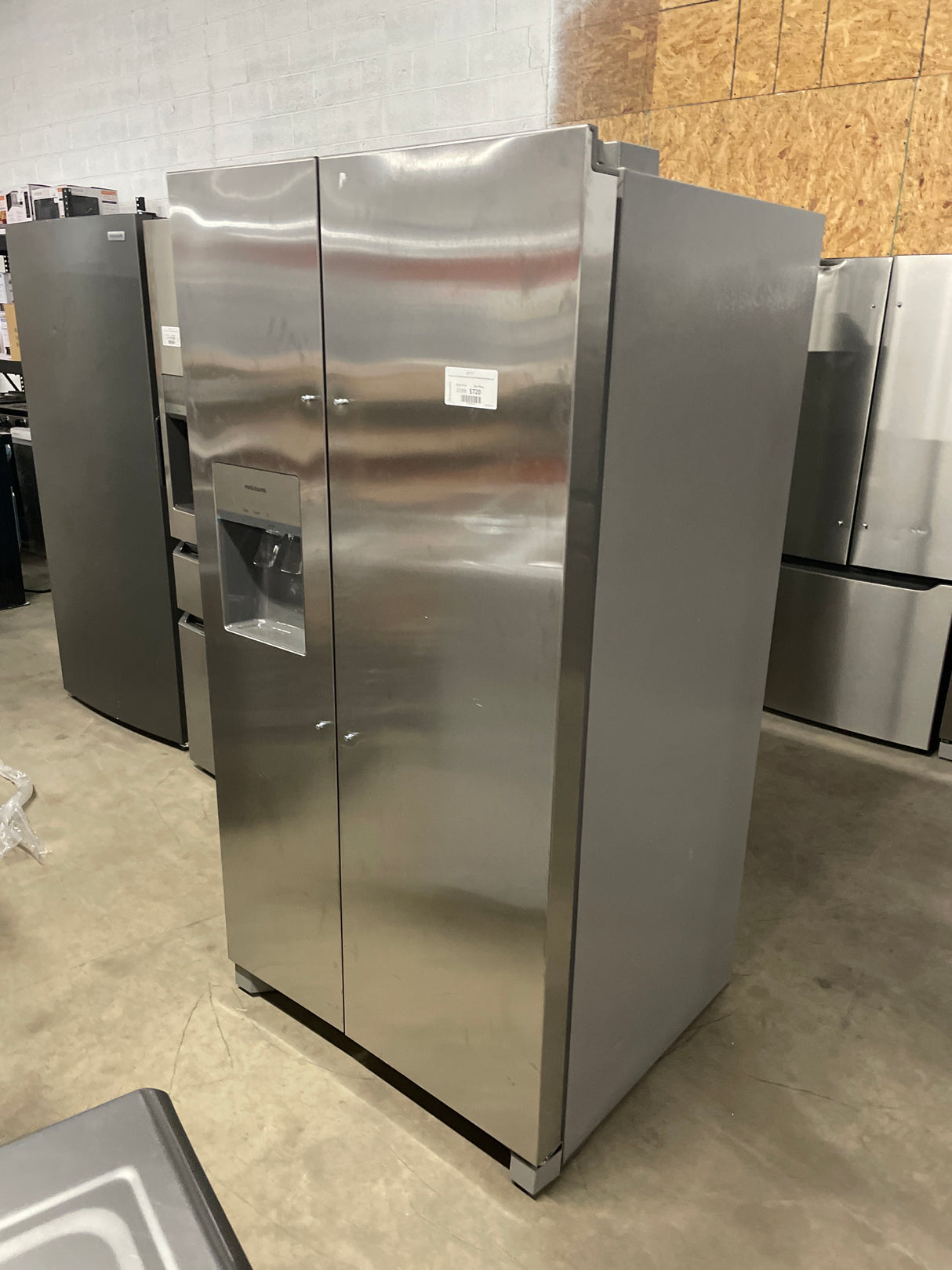 36 in. 26 cu. ft. Standard Depth Side by Side Refrigerator in Stainless Steel