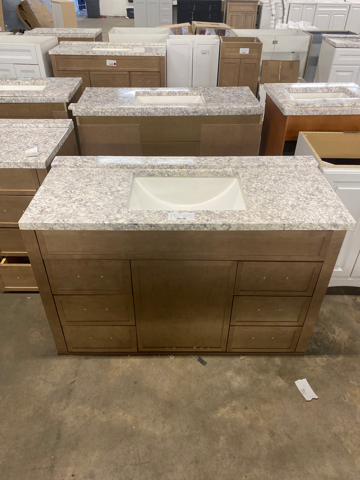 Winsome 48 in. Bath Vanity Cabinet with Cultured Marble Top in Sand