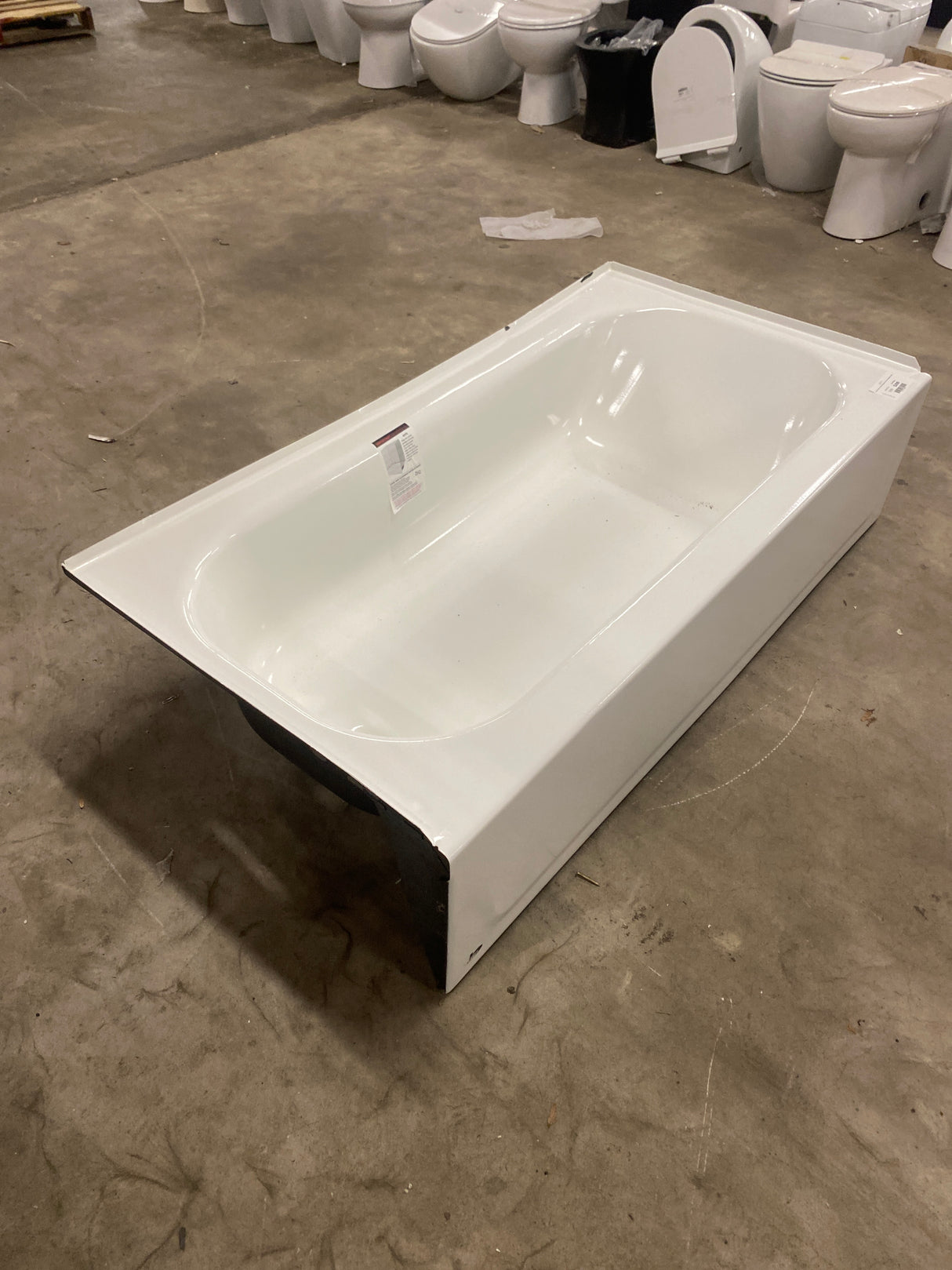 Aloha Plus 60 in. Left Drain Rectangular Alcove Soaking Bathtub in White