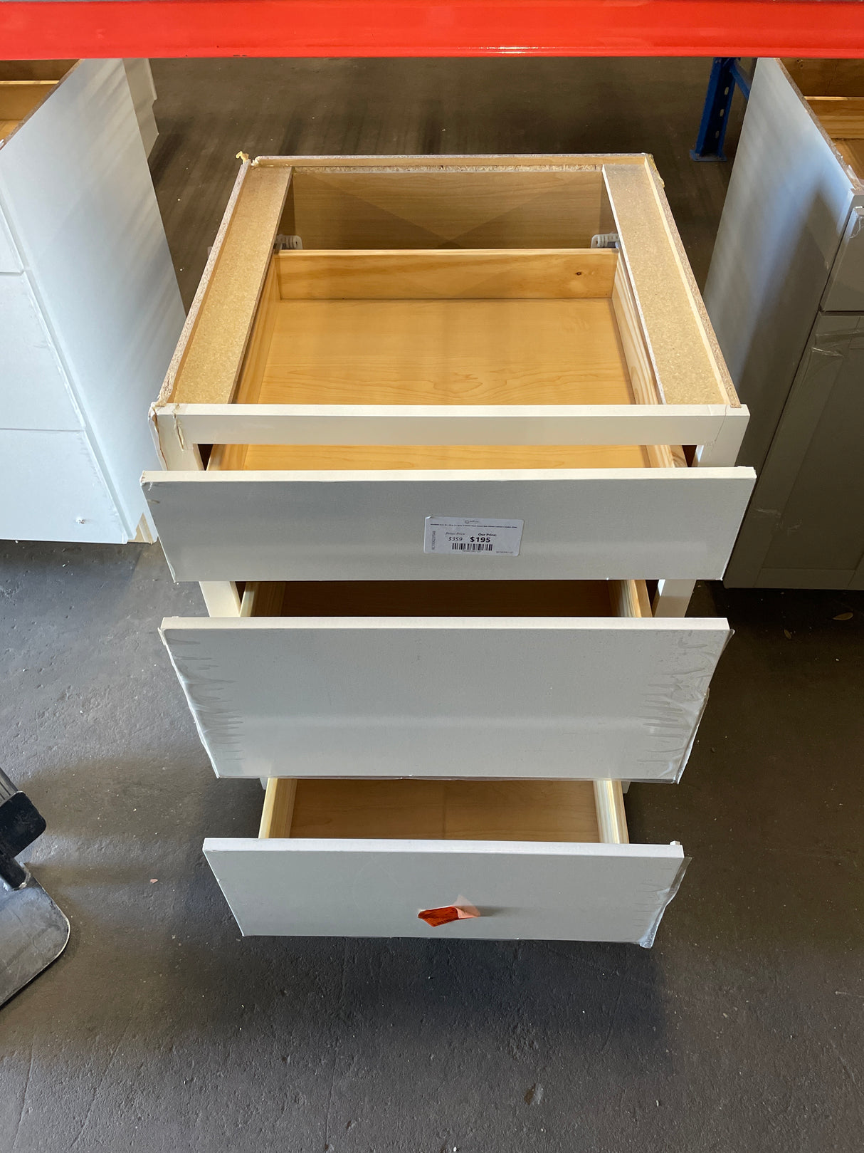 Westfield 24 in. W x 24 in. D x 35 in. H Shaker Stock Drawer Base Kitchen Cabinet in Feather White