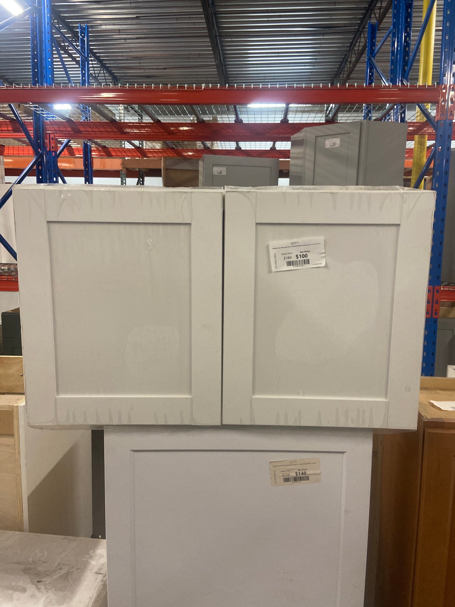 Westfield Feather White Shaker Stock Assembled Wall Kitchen Cabinet (30 in. W x 12 in. D x 18 in. H)