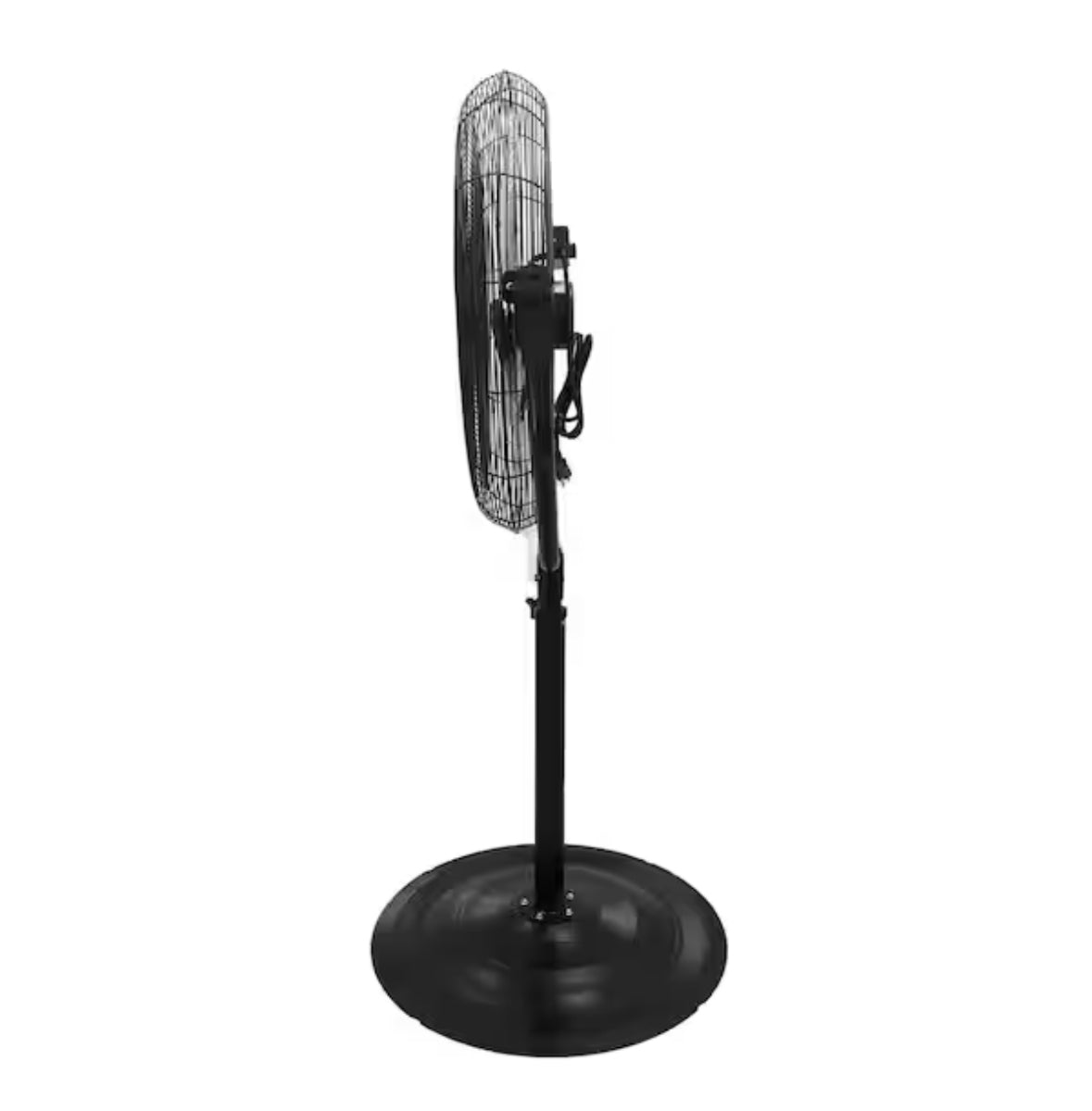 30 in. 3-Speeds High Velocity Tilting Pedestal Fan with Adjustable Height in Black